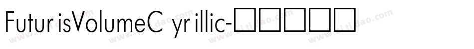 FuturisVolumeC yrillic字体转换